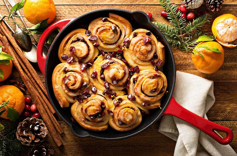 Christmas Cinnamon Rolls for Holiday Party